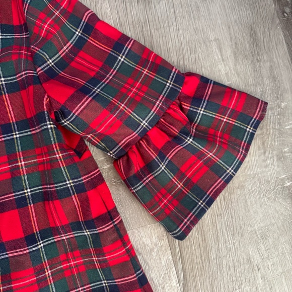 Vineyard Vines NWT Plaid Flutter Sleeve Holiday Christmas Dress - Picture 9 of 9